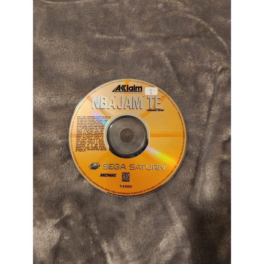 NBA Jam T.E. (Sega Saturn, 1995) TESTED DISC ONLY.